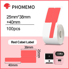 Load image into Gallery viewer, Phomemo M110 M200 M220 Label Paper Round F-type Jewelry Thermal Paper Sticker Multi-Purpose Label Tape Self-Adhesive Paper