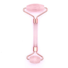 Load image into Gallery viewer, Pink Crystal Jade Roller Scraping Plate Facial Beauty Jade Roller Crystal Scraping Plate Massage Set