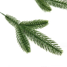 Load image into Gallery viewer, 20pcs Popular Christmas Pine Needle Branch 3-Pronged Three-Dimensional Pine Branch Simulated Green Plant Christmas Tree DIY Decoration