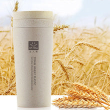 Load image into Gallery viewer, Portable 300ml Thermos Bottle Healthy Plastic Wheat Fiber Cup Double Layer Thermal Mug Office Coffee Tea Water Bottle Travel Mug