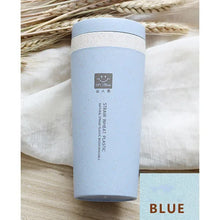 Load image into Gallery viewer, Portable 300ml Thermos Bottle Healthy Plastic Wheat Fiber Cup Double Layer Thermal Mug Office Coffee Tea Water Bottle Travel Mug