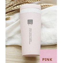 Load image into Gallery viewer, Portable 300ml Thermos Bottle Healthy Plastic Wheat Fiber Cup Double Layer Thermal Mug Office Coffee Tea Water Bottle Travel Mug