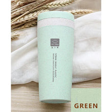 Load image into Gallery viewer, Portable 300ml Thermos Bottle Healthy Plastic Wheat Fiber Cup Double Layer Thermal Mug Office Coffee Tea Water Bottle Travel Mug