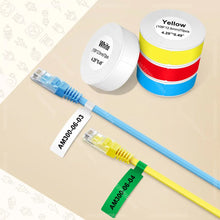 Load image into Gallery viewer, Portable Label Printer P15 Wire Cabel Label Paper Yellow Label Tape Compatible P15 Labeller Phomemo Label Maker D30 Q30 Q30S