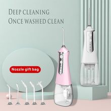 Load image into Gallery viewer, Portable Oral Irrigator Water Flosser Dental Water Jet Tools Pick Cleaning Teeth 300ML 5 Nozzles Mouth Washing Machine Floss 0ral irrigator