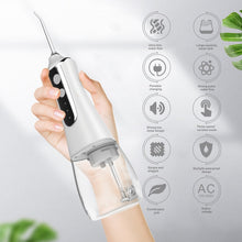 Load image into Gallery viewer, Portable Oral Irrigator Water Flosser Dental Water Jet Tools Pick Cleaning Teeth 300ML 5 Nozzles Mouth Washing Machine Floss 0ral irrigator