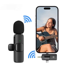 Load image into Gallery viewer, Professional 3 In 1 Wireless Lavalier Microphone For IPhone Android 3.5mm For Radio Live Recording Noise Reduction Microphone