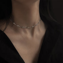 Load image into Gallery viewer, Punk Stainless Steel Cross Choker Necklace for Women Girls Hiphop Gothic Cross Collar Necklace Rock Fashion Jewelry Gifts