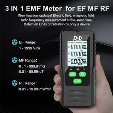 Load image into Gallery viewer, RD630 Electromagnetic Field Radiation Detector Tester EMF Meter Multifunctional Handheld Portable Radio Frequency Warn Meter