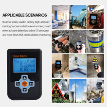 Load image into Gallery viewer, Radiation Tester Digital Backlight Dose Alarm X/ γ/ Hard β Ray Detecting Current&Cumulative DER Geiger Counter Dosimeter Monitor