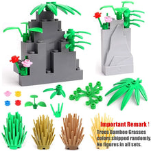 Load image into Gallery viewer, Rain Forest Parts Animal Green Grass Jungle Bush Flower Tree Plants Building Blocks DIY MOC Assemble Compatible s Baseplate