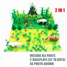 Load image into Gallery viewer, Rain Forest Parts Animal Green Grass Jungle Bush Flower Tree Plants Building Blocks DIY MOC Assemble Compatible s Baseplate
