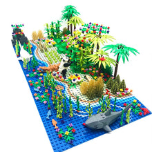 Load image into Gallery viewer, Rain Forest Parts Animal Green Grass Jungle Bush Flower Tree Plants Building Blocks DIY MOC Assemble Compatible s Baseplate