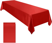 Load image into Gallery viewer, Rectangle Wedding Satin Tablecloth 57x102inch Bright Smooth Silk Table Cover for Wedding Banquet Anniversary Dining Table Decor