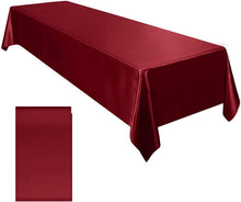 Load image into Gallery viewer, Rectangle Wedding Satin Tablecloth 57x102inch Bright Smooth Silk Table Cover for Wedding Banquet Anniversary Dining Table Decor