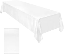 Load image into Gallery viewer, Rectangle Wedding Satin Tablecloth 57x102inch Bright Smooth Silk Table Cover for Wedding Banquet Anniversary Dining Table Decor