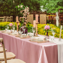 Load image into Gallery viewer, Rectangle Wedding Satin Tablecloth 57x102inch Bright Smooth Silk Table Cover for Wedding Banquet Anniversary Dining Table Decor