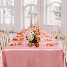 Load image into Gallery viewer, Rectangle Wedding Satin Tablecloth 57x102inch Bright Smooth Silk Table Cover for Wedding Banquet Anniversary Dining Table Decor