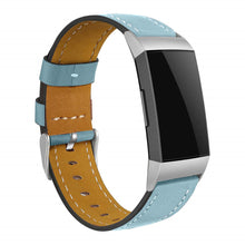 Load image into Gallery viewer, Replacement Fitbit Charge 3 Bands Leather Straps Band Interchangeable Smart Fitness Watch Bands With Stainless Frame for Charge3