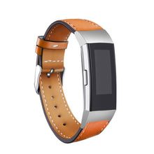 Load image into Gallery viewer, Replacement Fitbit Charge 3 Bands Leather Straps Band Interchangeable Smart Fitness Watch Bands With Stainless Frame for Charge3