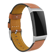 Load image into Gallery viewer, Replacement Fitbit Charge 3 Bands Leather Straps Band Interchangeable Smart Fitness Watch Bands With Stainless Frame for Charge3