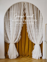 Load image into Gallery viewer, Retro Embroidery White Lace Girly IG Living Room Decorative Curtain Bedroom Balcony Velvet High-quality Blackout Luxury Curtains