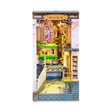 Load image into Gallery viewer, Robotime Rolife DIY Book Nook Japanese Sakura Densya in Books Series Wooden Miniature House with Furniture Doll House Kits Toy
