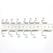 Load image into Gallery viewer, Fishhook 10pcs/bag High Carbon Steel Spring Fish Hook Barbed Swivel Carp Explosion Hooks Jig Fly Fishing Hooks With Hole Tackle