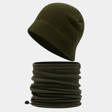 Load image into Gallery viewer, New Polar Fleece Hat Scarf Set Windproof Coldproof Pullover Cap Warm Ear Protection Cap Unisex