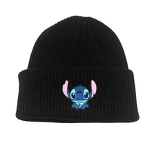 Load image into Gallery viewer, Stitch Knit Hat Cartoon Embroidered Benie Cap Cute Unisex Warm Stretchy Hats Christmas Gift for Adult Kids Outdoor Thermal Caps