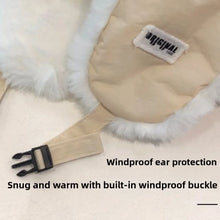 Load image into Gallery viewer, Gifts Thick Women's Winter Lei Feng Hat Ear Protection No Eaves Skiing Bomber Cap Embroidered Warm Down Cotton Hats