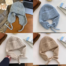 Load image into Gallery viewer, Hood Earmuff Thickened Knitted Hat Super Soft Soft Fleece Lining Winter Hat Fashion Warm Bonnet Caps Winter Season