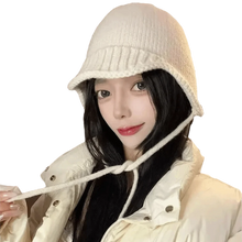 Load image into Gallery viewer, Casual Windproof Knitted Cap Warm Solid Color Beanie Cap Ear Protection Earmuffs Cap Autumn Winter