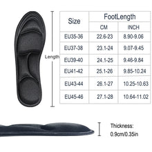 Load image into Gallery viewer, 5D Massage Memory Foam Insoles Thickening Breathable Cushion Cushioning Comfort Suitable For High Heels Insoles