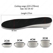 Load image into Gallery viewer, Insole Memory Foam EVA Height Increase Templates 2-5cm Breathable Ultra Light Elevated Sports s For Men Women s Insert shoe pads