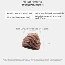 Load image into Gallery viewer, Solid Color Knitted Beanies Keep Warm Anti-cold Female Beanie Caps Hip Hop Outdoor Ladies Casual Cap For Women/Men/Students
