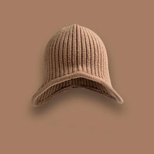 Load image into Gallery viewer, Cute Versatile Winter Knitted Hat Ear Protection Warm Earflap Hat Solid Color Coldproof Flying Cap for Women