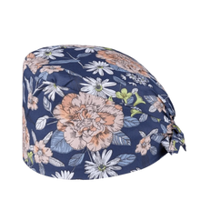 Load image into Gallery viewer, Unisex Cartoon Printing Scrub Cap Adjustable Buckle Print Design Nursing Cap Pure Breathable Soft Lab Scrub Hat Operating Room