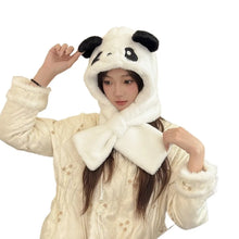 Load image into Gallery viewer, Thickened Integrated Hat Scarf Set Warm Windproof Balaclavas Pullover Cap Coldproof Ear Protection Ear Protection Hat for Women