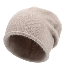 Load image into Gallery viewer, 1pc Warm Solid Color Plush Hat,lightweight, Casual,multifunctional Knitted Skullies Caps for Hiking, Cycling,outdoor Activities
