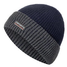 Load image into Gallery viewer, Two Tone Winter Hat Fur Lined Flanging Cap Stylish Soft Beanie Hats For Men Women Warm Thick Outdoor Ski Sports Hat