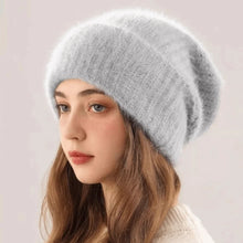 Load image into Gallery viewer, New Large Size Rabbit Fur Hat Rabbit Fur Solid Color Head Cap Windproof Winter Hat Winter