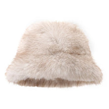 Load image into Gallery viewer, Warm Fluffy Fur Bucket Hat Cold Thicken Fisherman Hat Ear Protection Snowy Day Panama Cap for Outdoor Skiing Cycling Activities