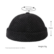 Load image into Gallery viewer, New Autumn Winte Solid Color Skull Beanie Cap Hip Hop Thick Warm Docker Sailor Bike Brimless Hats for Women Men Pumpkin Hat