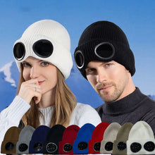 Load image into Gallery viewer, New Winter Warm Beanie Hats Women Men Winter Windproof Glasses Knitted Ski Mask Cap Outdoor Ear Protection Sports Cold Hat