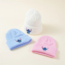 Load image into Gallery viewer, Stitch Knit Hat Cartoon Embroidered Benie Cap Cute Unisex Warm Stretchy Hats Christmas Gift for Adult Kids Outdoor Thermal Caps