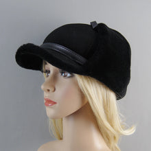 Load image into Gallery viewer, Hot High Quality Real Fur Hat Lamb Wool Winter Bomber Hats For Women Earflaps Luxury Autumn Warm Ushanka Russian Hat Snow Cap
