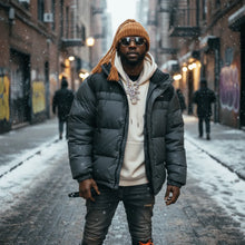 Load image into Gallery viewer, Cozy Versatile Winter Knitted Hats Solid Color Warm Dreadlocks Hat Fleece-lined Hip-hop Style Beanie Cap Unisex