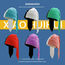 Load image into Gallery viewer, 1pc Winter Warm Y2K Knitted Hats for Women,outdoor Warm Soft Thick Beanies with Cute Rabbit Ear Skullies Personality Casual Caps