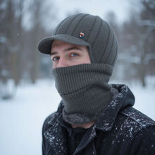 Load image into Gallery viewer, New Warm Integrated Hat Scarf Set Coldproof Windproof Lei Feng Hat Knitted Dad Hat Autumn and Winter